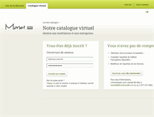 Tablet Screenshot of catalogue.librairiemonet.com