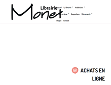 Tablet Screenshot of librairiemonet.com